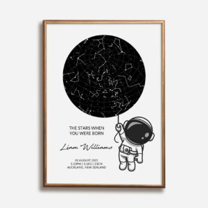 Astronaut Star Map Print