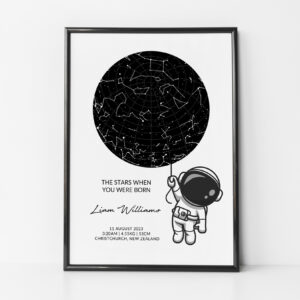 Astronaut Star Map Print