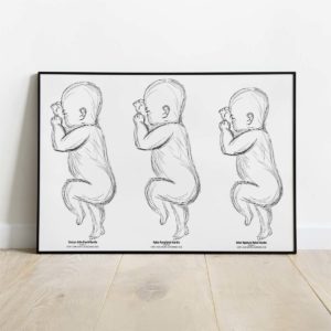 multiple babies scale birth poster