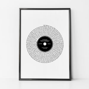 Song Lyrics Record Print (Style 1)