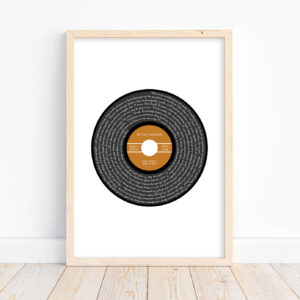 Song Lyrics Record Print (Style 2)