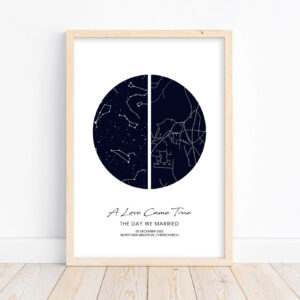 Star & Location Map (style B)