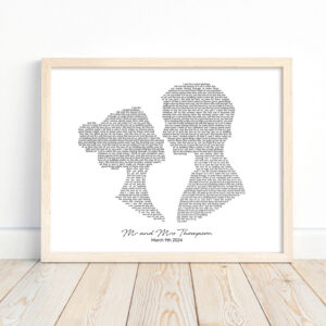 Word Art Silhouette Print