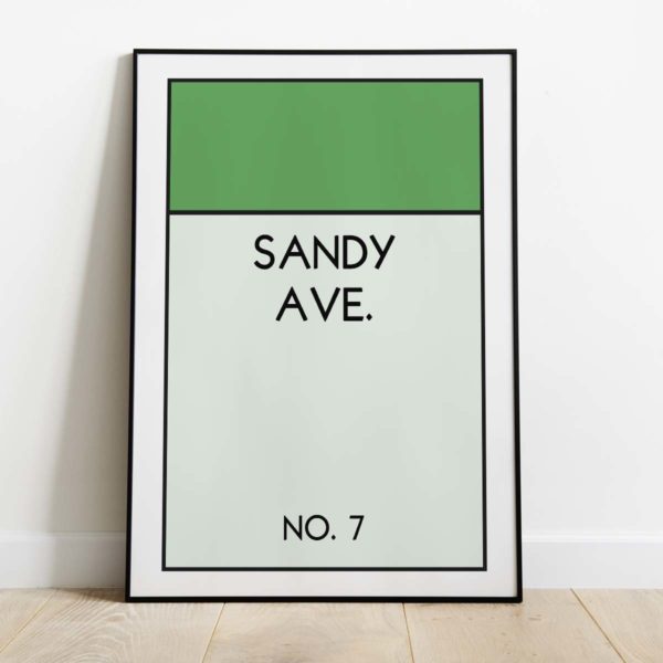 “Your Street Name” monopoly inspired Print - Image 4