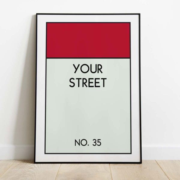 “Your Street Name” monopoly inspired Print - Image 2