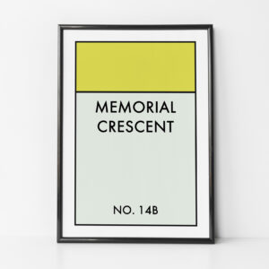 “Your Street Name” monopoly inspired Print
