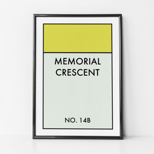 “Your Street Name” monopoly inspired Print