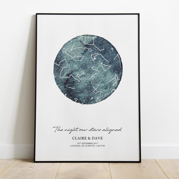 Star Map – Watercolour style - Image 3