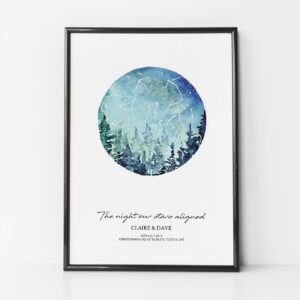 Star Map – Watercolour style