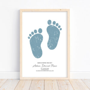 Star Map Footprints Print