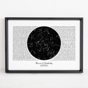 Star Map with Vows Print