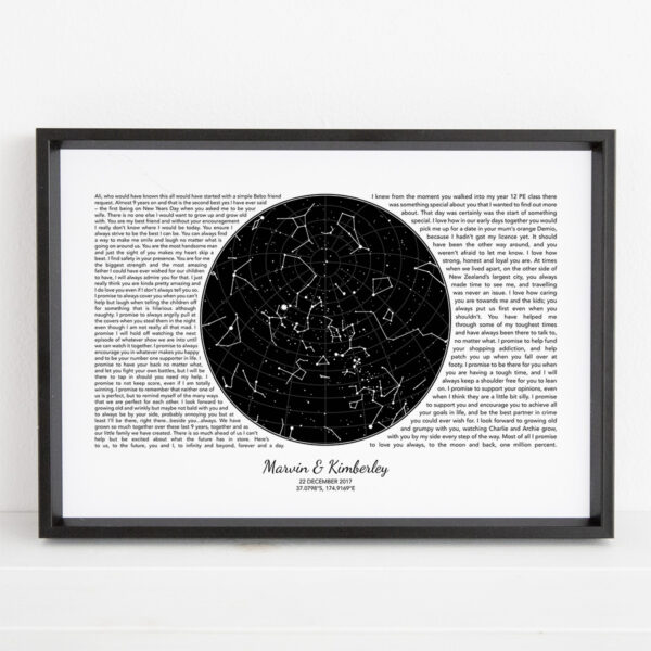Star Map with Vows Print