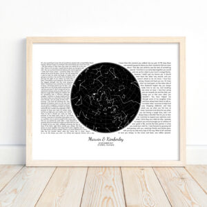 Star Map with Vows Print