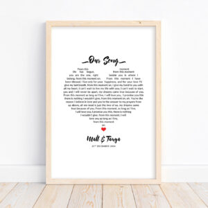 Word Art Heart Shape Print