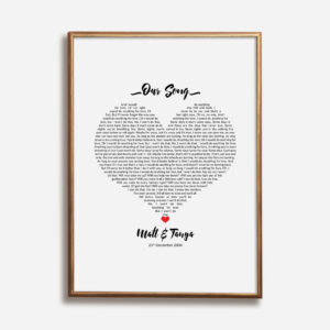 Word Art Heart Shape Print
