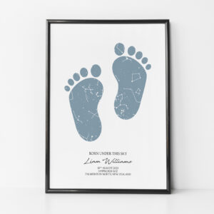 Star Map Footprints Print