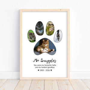 Pet Photo Collage Memorial Print