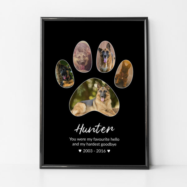 Pet Photo Collage Memorial Print - Image 3
