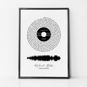 song lyrics and soundwave print