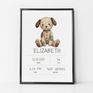 Minimal Birth Print-Dog