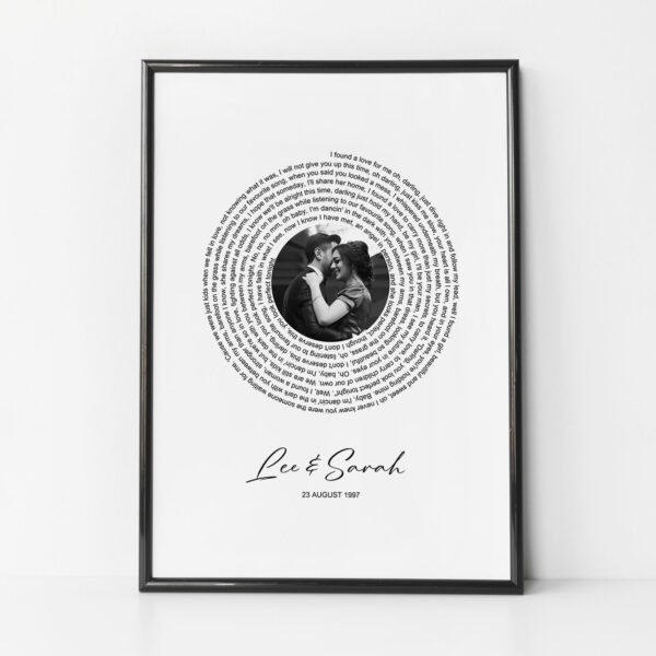 Song Lyrics and Photo Print - Image 2