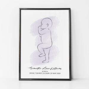Watercolour Scale Birth Print